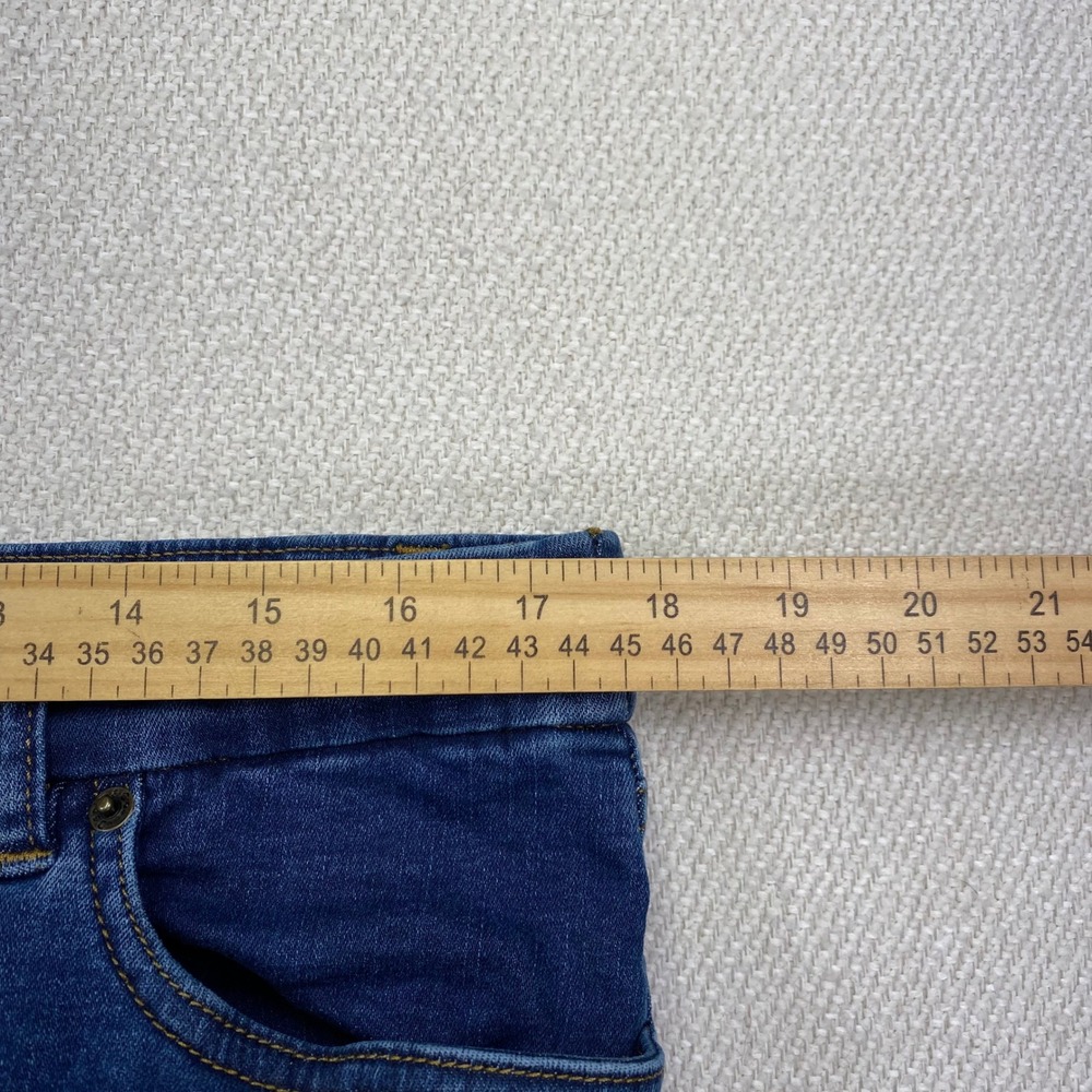 Denim & Co Straight Leg Jeans Womens 16 Blue Stretch Elastic Back Medium Wash - Picture 9 of 14